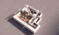 do bathroom and kitchen interior rendering
