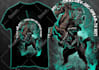 do custom hand drawn dark illustration, and clothing design
