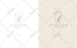 design boho chic hand drawn botanical logo