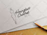 design custom trendy hand drawn logo and branding kit with brand identity