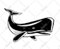 minimalist black and white vector silhouette mascot logo