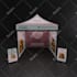 design creative canopy tent, table cover and flag