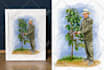 draw anything in watercolor illustration style