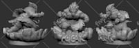 sculpt 3d character or asset model for sculpting and gaming