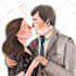 illustrate cute couple or family portrait