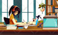 create best hip hop lofi loop illustration and animations