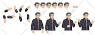 create a vector cartoon character ready for animation