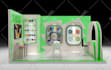 create 3d trade show booth, stall, kiosk, and expo stand