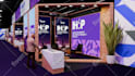 design a 3d event floorplan, exhibition, stage, booth