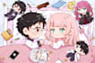 draw cute anime chibi couple illustration for pfp or oc