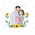 draw a cute couple illustration for gift or profile pictures