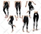 design floral pattern sports yoga leggings tops