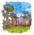 create your photo into architecture watercolor sketch effect