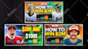 make 3 strategic youtube thumbnail plus title concepts for a,b testing