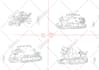 draw scifi tank, airplane, futuristic car, aircraft military