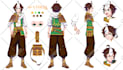 draw reference sheets for your character in anime style