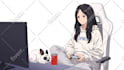 create lofi loop animation illustration and animated gif