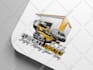 design trucking business, towing, transport, truck logo