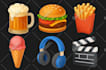 draw 2d game art props, objects, icons