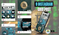 design attractive instagram puzzle grid,feed post for you