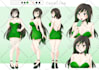 draw an original anime character in a cute style