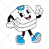 draw retro vintage illustration cartoon character