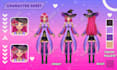 draw anime reference sheet or character sheet for vtuber and your oc