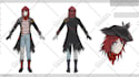 draw cool character sheet and design concept in anime style