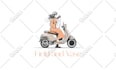 design vintage retro illustration for t shirt or merchandise