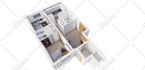 create a 3d floor plan render for real estate marketing