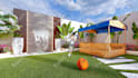 do backyard landscape design, garden, pool, patio, fireplace, deck