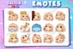 create chibi animal emotes for twitch discord kick in bulk for you