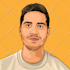 draw cartoon, vector, portrait, avatar logo, from photo
