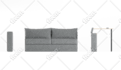 create 3d visualisation of sofa, couch