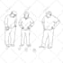 draw minimalist flat line art portrait illustration