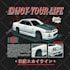 draw a cool vector cartoon car illustration for your tshirt