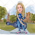 draw a beautiful cartoon portrait