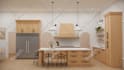 design bathroom, kitchen, bedroom and realistic 3d rendering interior