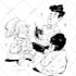 provide masterful black and white franco belgian comic art