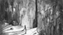 create black and white ink illustrations for books