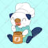 draw cute pokemon sticker and kawaii chibi characters