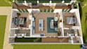 design house plan with 2d drawing and 3d modeling