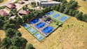 design 3d sports complex, sports facility, and  stadium