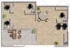 render 2d architectural floor plan visualization in photoshop