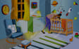 make a professionally made background cartoon illustration