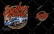 create cool classic car illustration