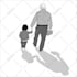 vector art portrait illustration, silhouette, stencil, line art