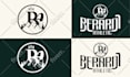 do contemporary line art text or badge logo design