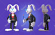 make best 3d character model, rig and basic animate