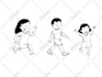 sketch cartoon characters and comic art